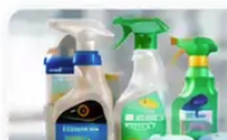 Household cleaning bottles